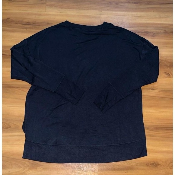 Womens Athleta Coaster Luxe Thumbholes Black Long Sleeve Sweatshirt, - Picture 3 of 7